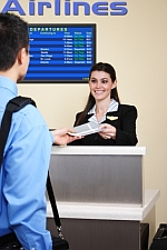 airline ticket agent photo