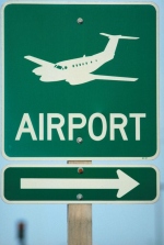 Green Airport Sign
